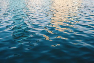 Close-up of rippled water in sea