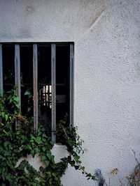 Close-up of abandoned building