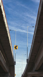 Low angle view of the bridge against sky