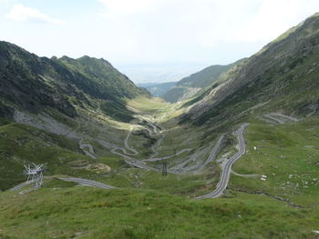 Narrow roads along countryside landscape