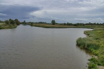 Scenic view of river against sky