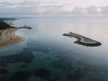 Sunrise at karang beach sanur bali, indonesia