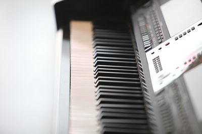 Close-up of piano keys