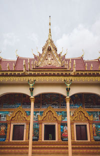 Low angle view of temple against sky