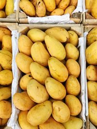 High angle view of fruits for sale in market