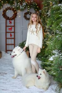 Young woman with dog