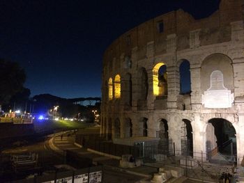 View of historical building at night