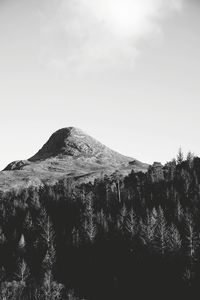 Low angle view of mountain against sky