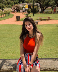 Portrait of smiling young woman