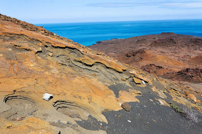 Volcanic landscape on galapagos island, ecuador