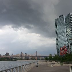 View of cloudy sky over city