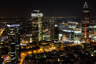 Financial district with ecb european central bank in frankfurt