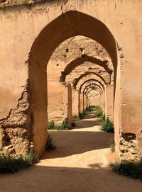 Archway of old building