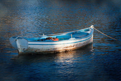 Small boat on the sea