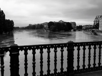 View of river with buildings in background