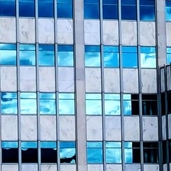 Full frame shot of blue window