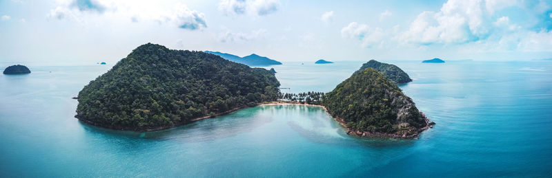 Panoramic view of sea against sky