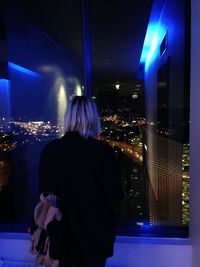 Night view of illuminated city at night