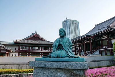 Low angle view of statue