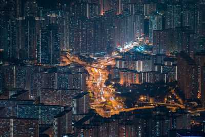 Hong kong buildings at night