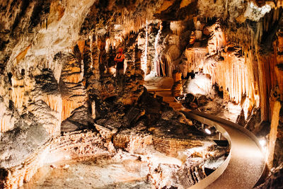 Rock formations in cave