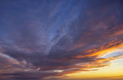 Low angle view of clouds in sky