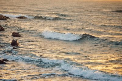 Scenic view of sea waves