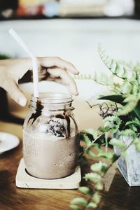 Close-up of drink on table