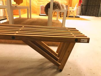 Close-up of table and chairs