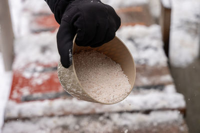 Close-up of person working