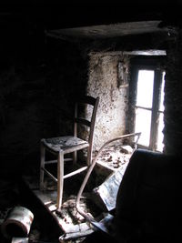 Interior of abandoned house