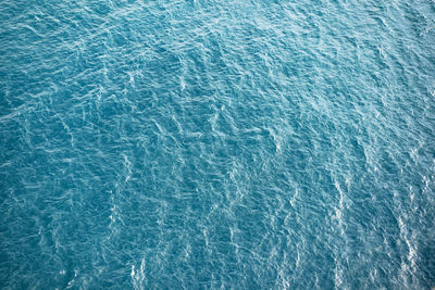 Turquoise sea water background. aerial view