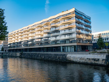 Bridge over river in city
