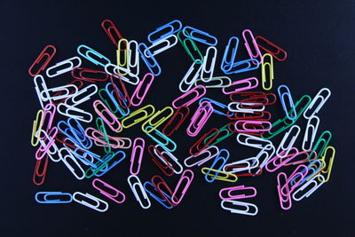 Close-up of text written on black background