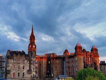 Low angle view of buildings against sky