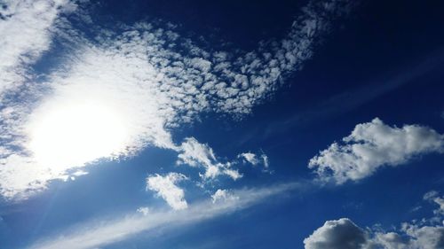 Low angle view of cloudy sky