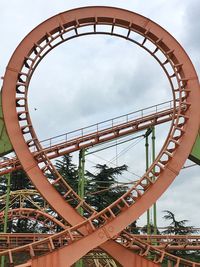 Low angle view of ferris wheel against sky