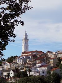 View of town against sky