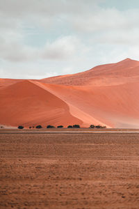 Scenic view of desert against sky