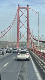 View of suspension bridge