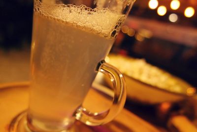 Close-up of drink on table