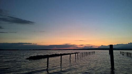 View of pier in sea