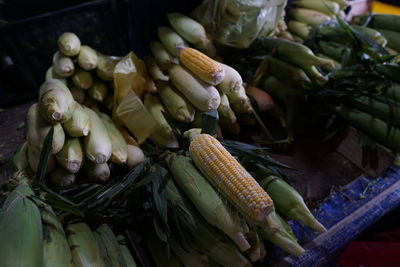 Close-up of vegetables for sale in market