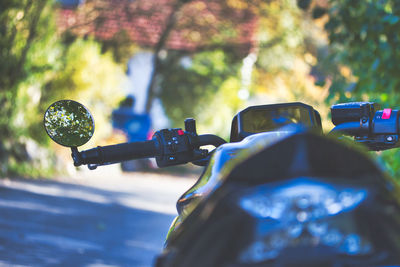 Close-up of bicycle from behind