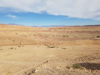 Scenic view of desert against sky