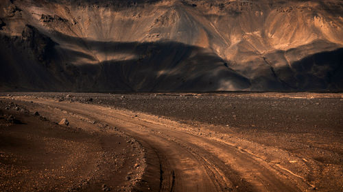 Road passing through land