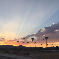 Scenic view of landscape at sunset