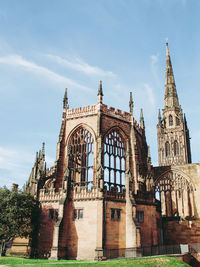 Low angle view of historical building against sky