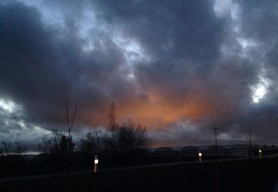 Storm clouds over landscape