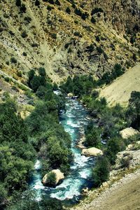 Stream flowing through rocks